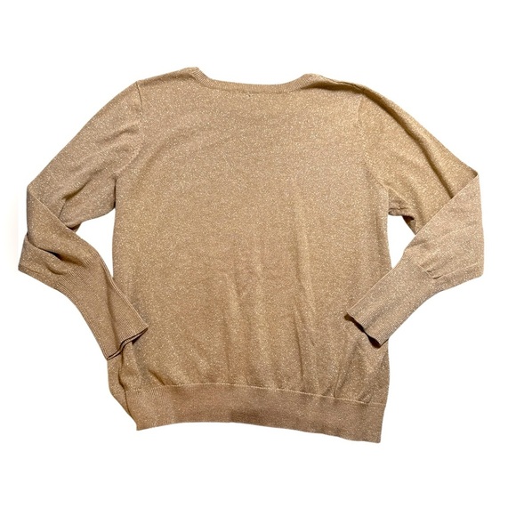 Calvin Klein Bronze Metallic Shimmer Sweater – No Size Tag (Fits Like large - Picture 3 of 5